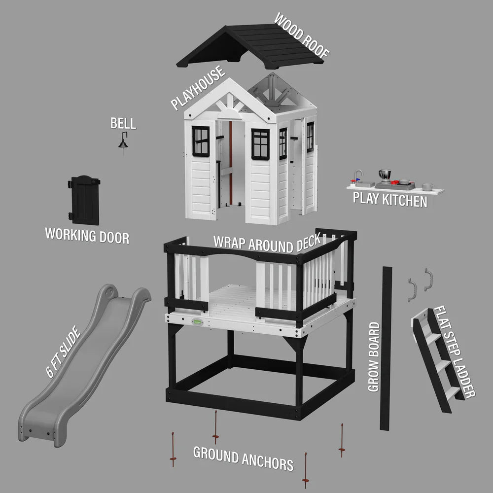 Backyard Discovery Sweetwater Heights Elevated Playhouse White