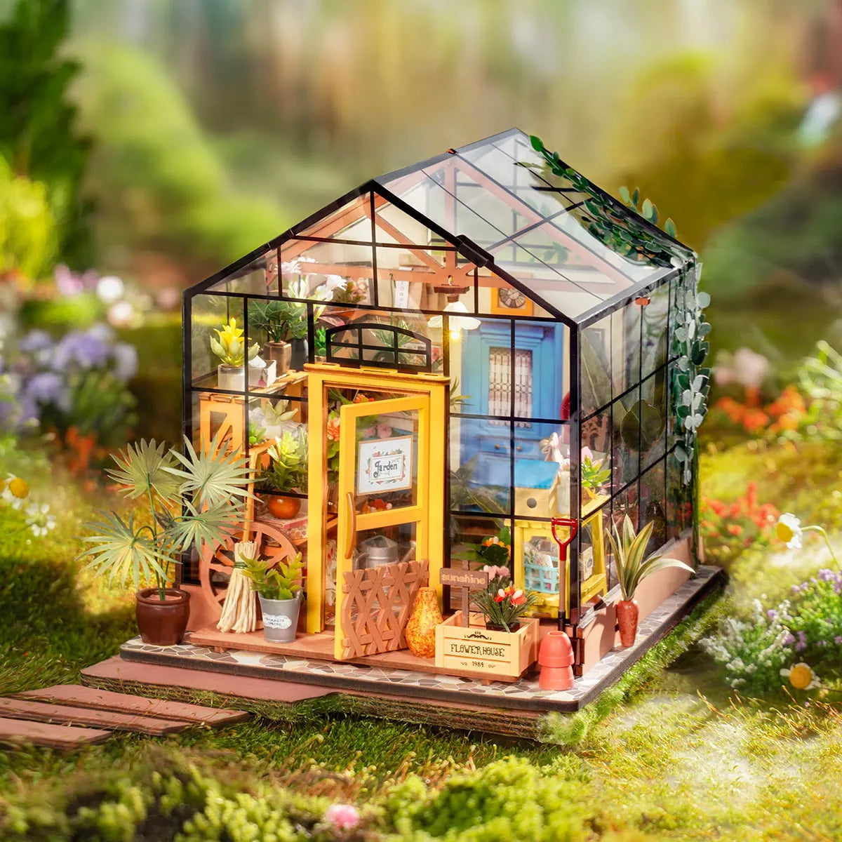 Rolife DIY Miniature House - Greenhouse Cathy's Flower House DG104