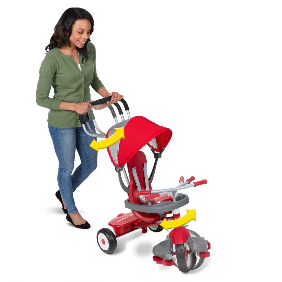Radio Flyer 4-in-1 Stroll 'N Trike Push and Pedal Tricycle