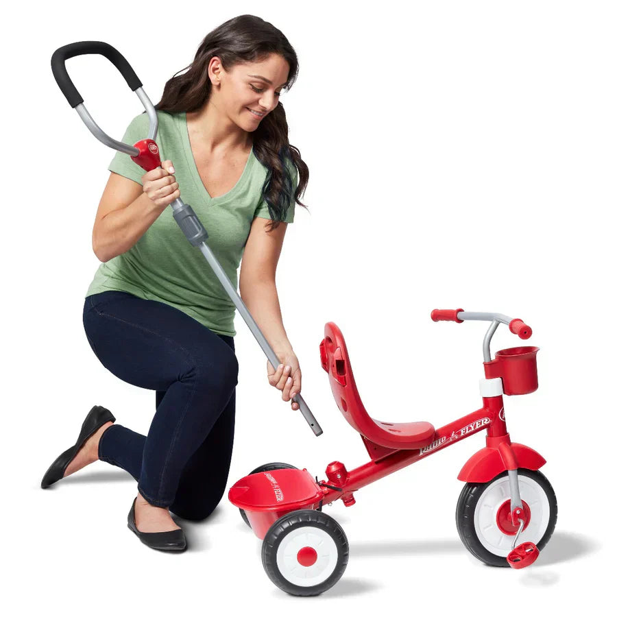 Radio Flyer 4-in-1 Stroll 'N Trike Push and Pedal Tricycle