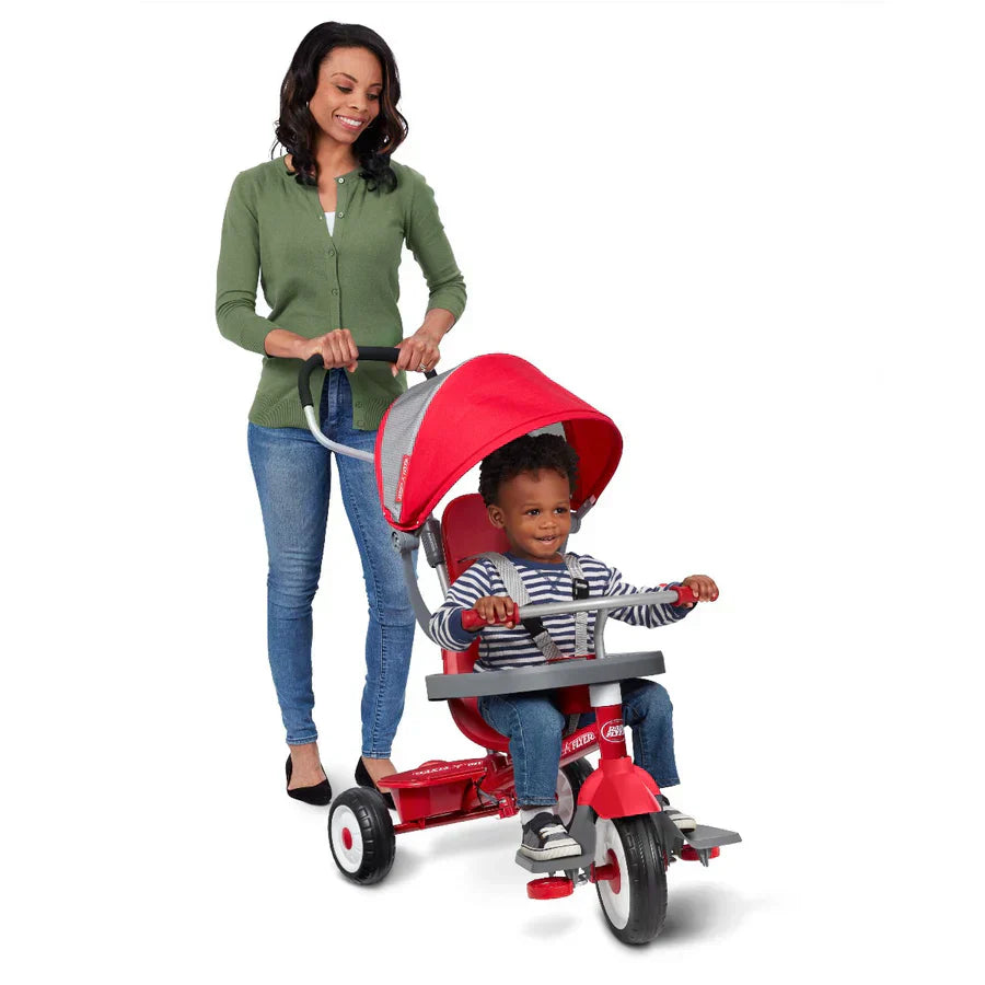 Radio Flyer 4-in-1 Stroll 'N Trike Push and Pedal Tricycle