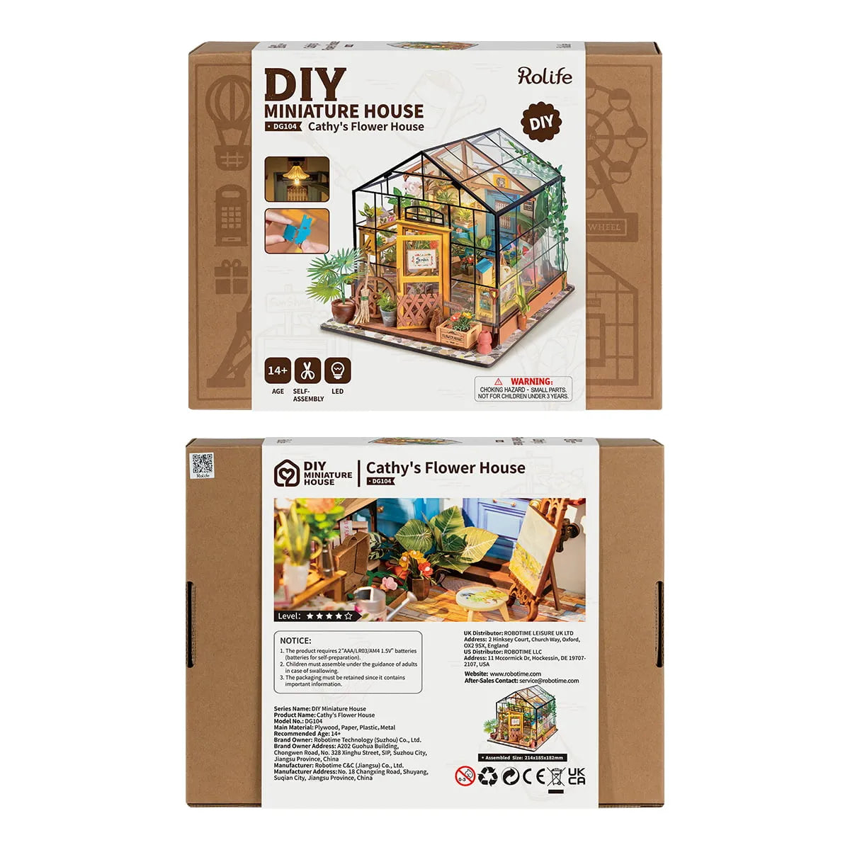 Rolife DIY Miniature House - Greenhouse Cathy's Flower House DG104