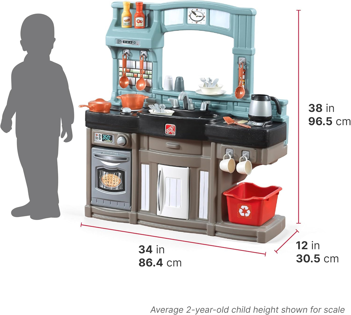 Step2 Best Chefs Kitchen Set for Kids – Includes 25 Toy Kitchen Accessories