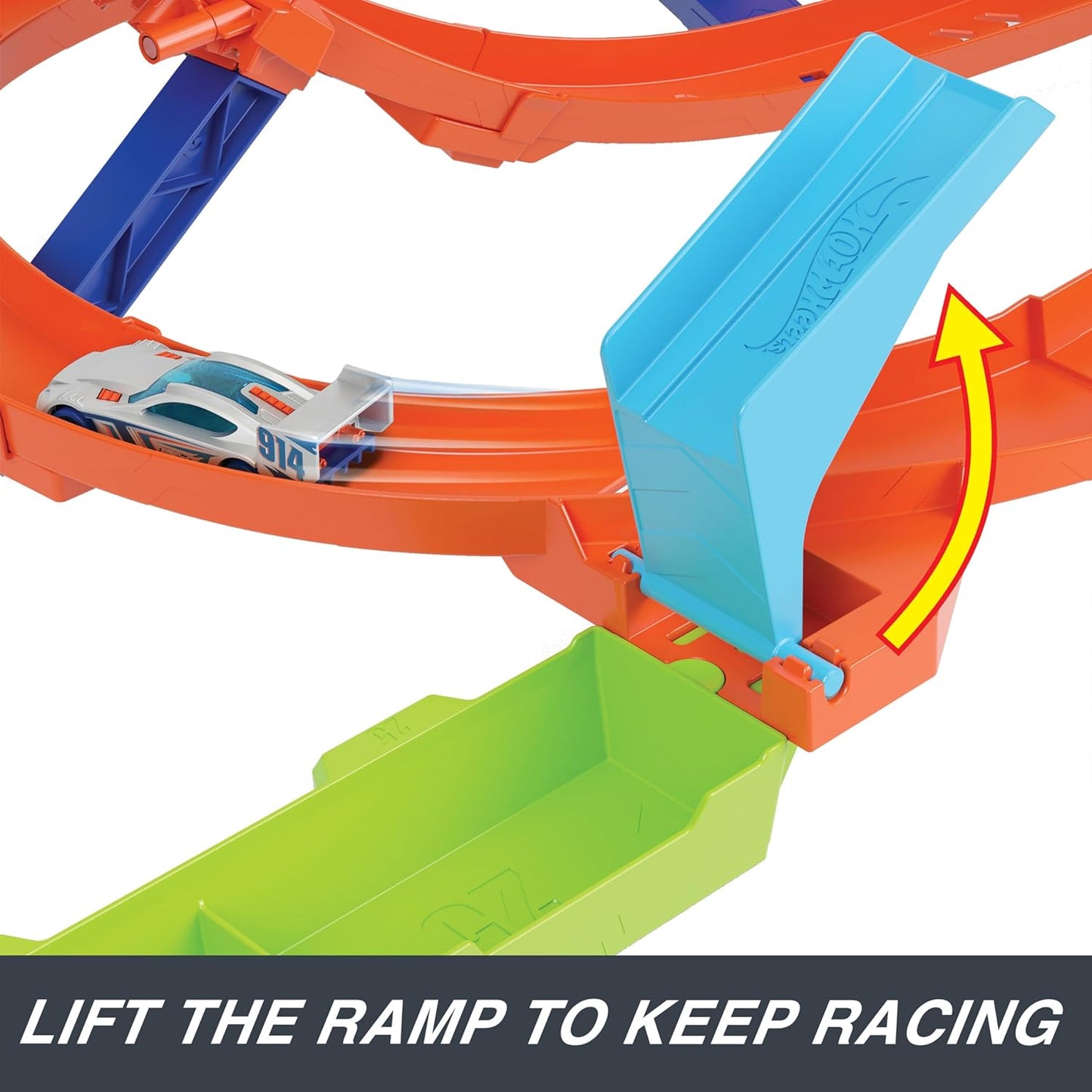 Hot Wheels Action Loop Cyclone Challenge Track Set With 1:64 Scale Toy Car