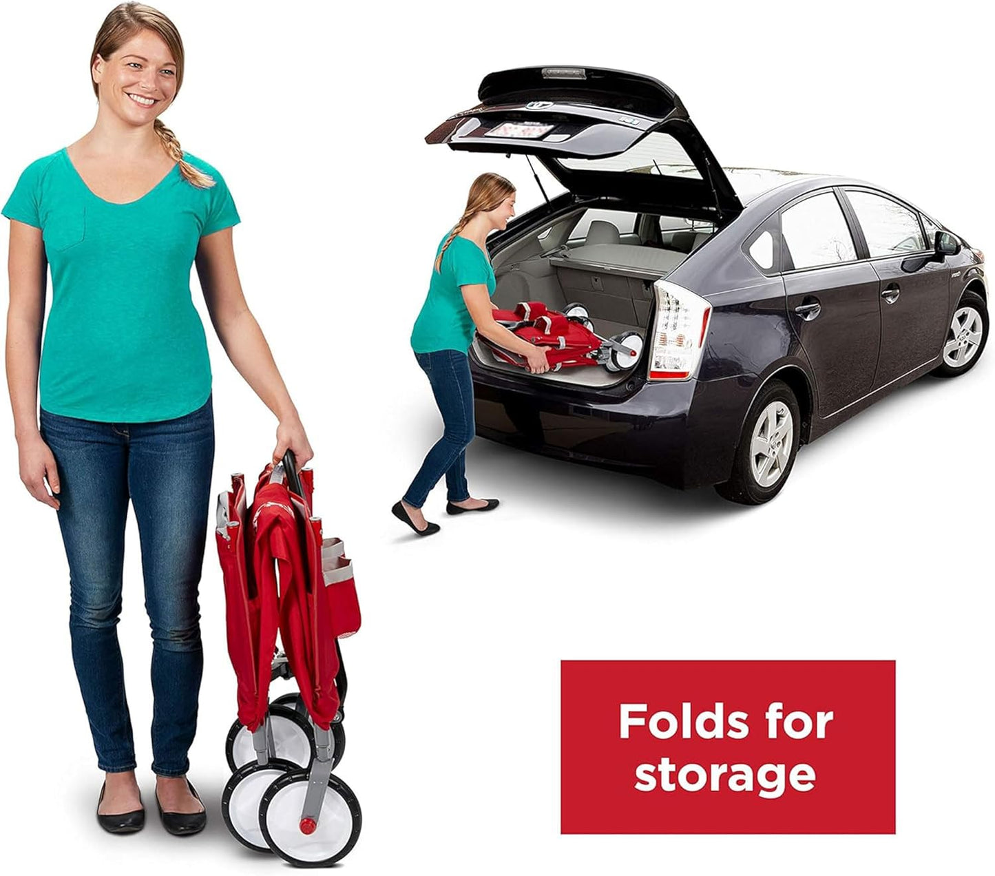 Radio Flyer 3 in 1 EZ Fold Wagon with Canopy