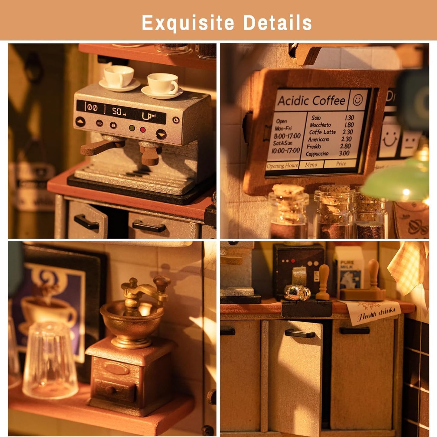 Rolife Dollhouses Café Miniature Wooden Doll House