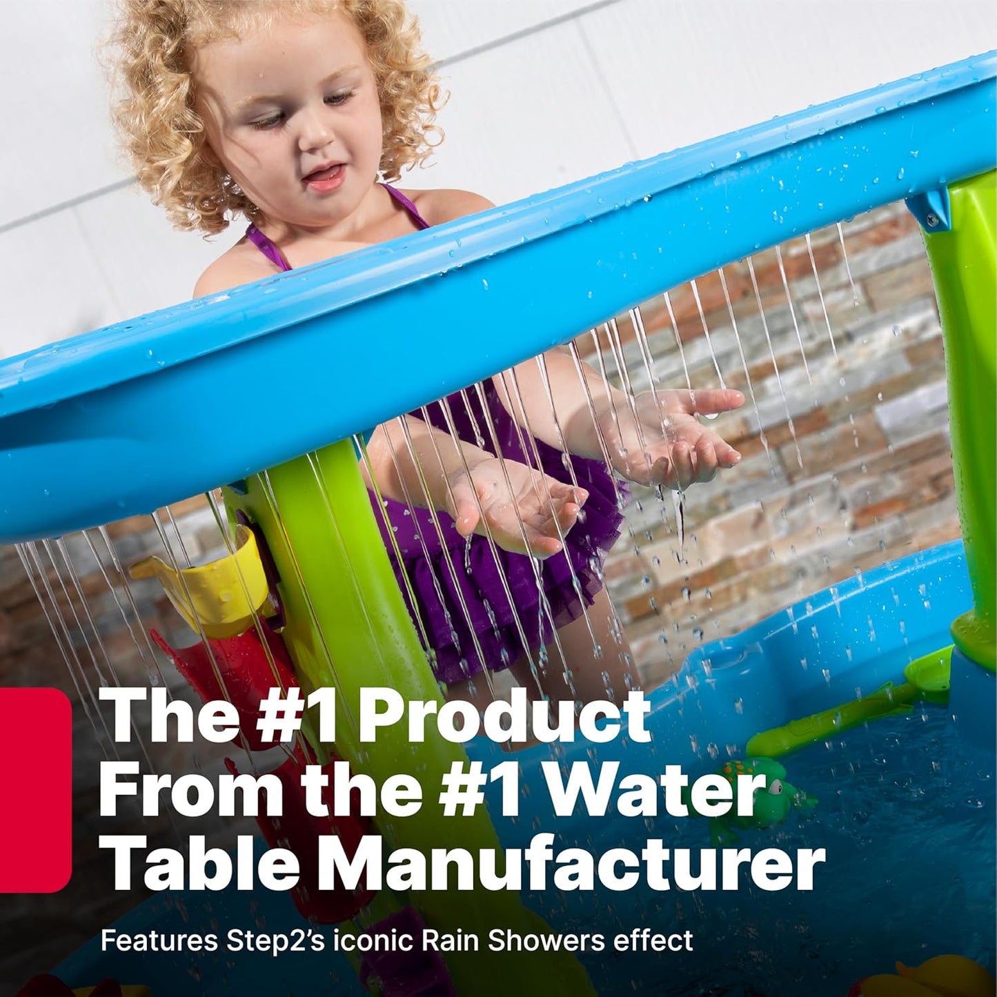 Step2 Rain Showers Splash Pond Water Table | Kids Water Play Table with 13Pc set