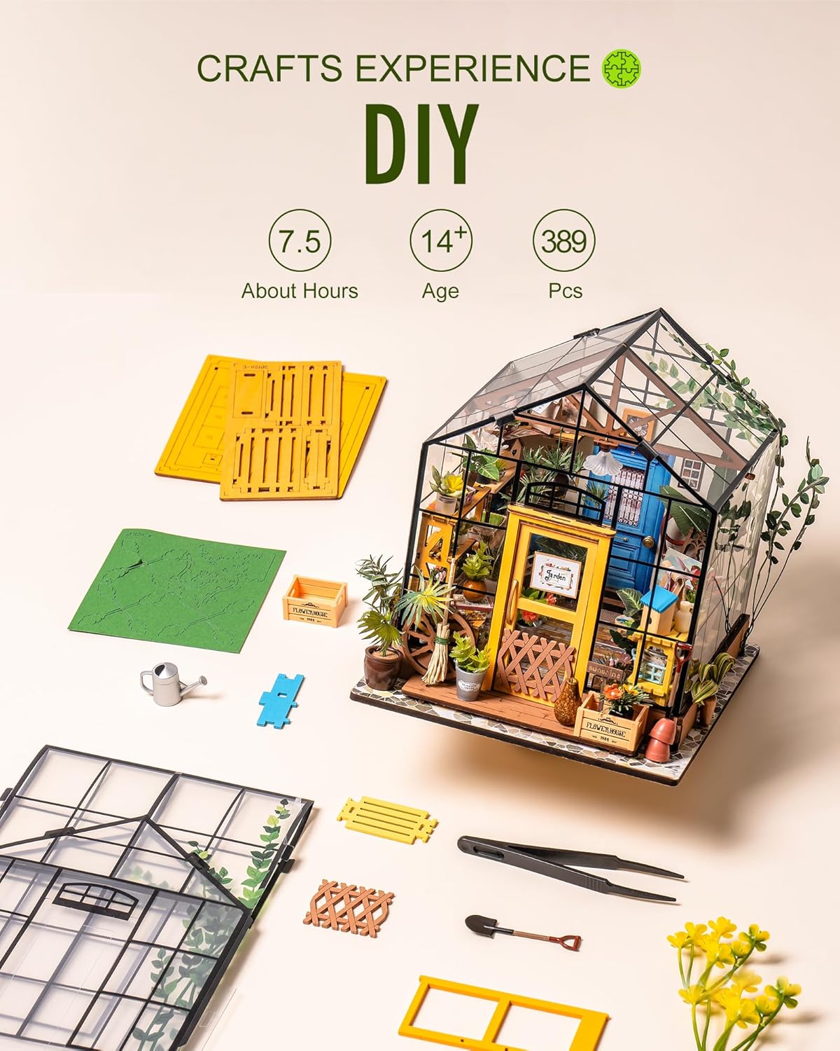 Rolife DIY Miniature House - Greenhouse Cathy's Flower House DG104
