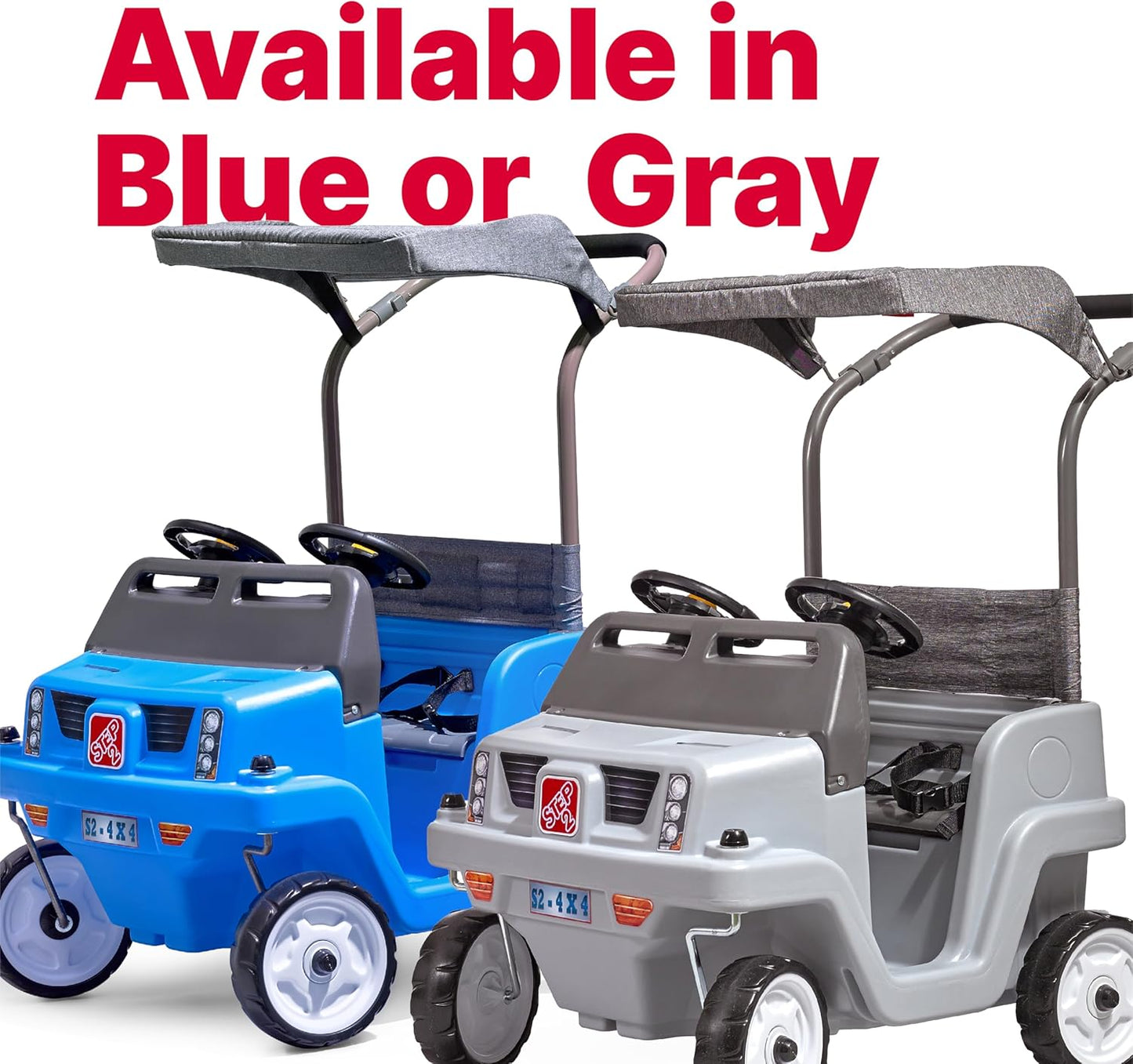 Step2 Side-by-Side Push Around SUV for Kids – Two-Seater Toddler Push Car