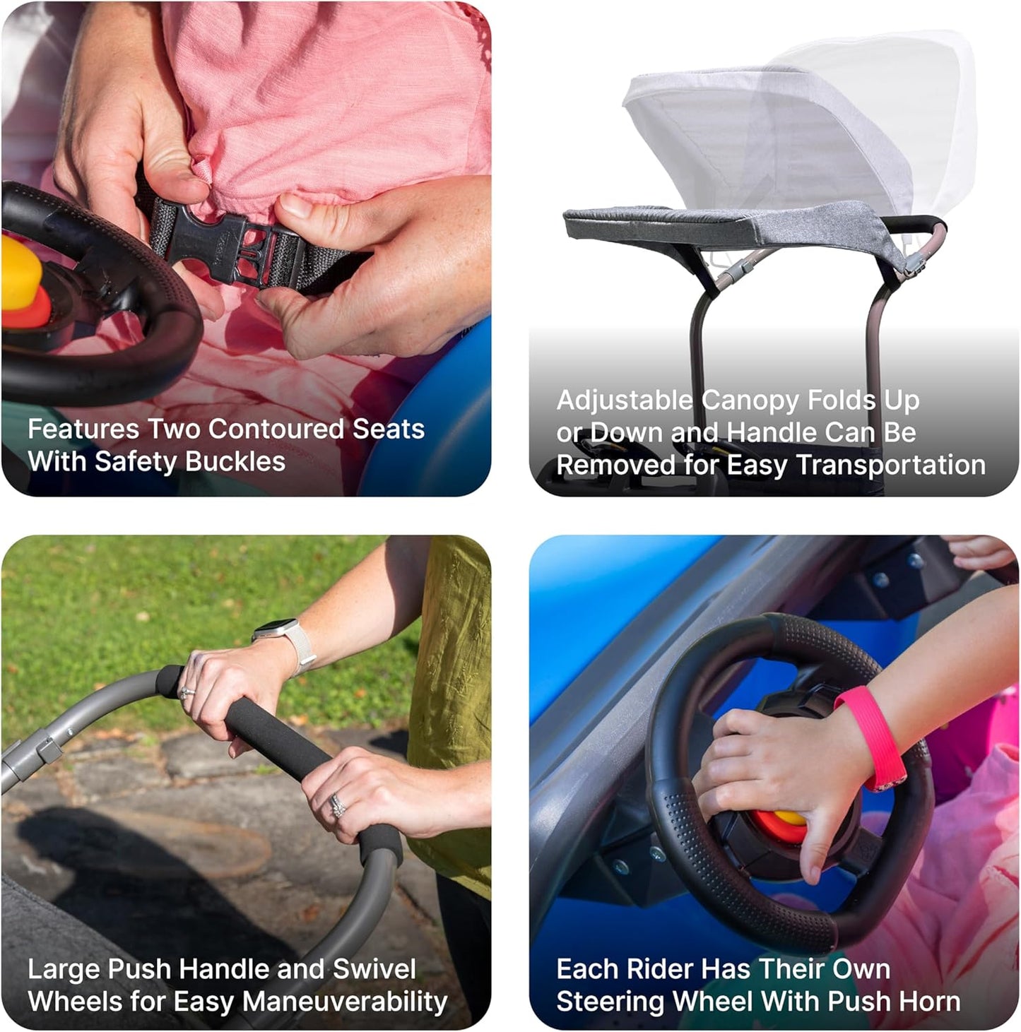 Step2 Side-by-Side Push Around SUV for Kids – Two-Seater Toddler Push Car