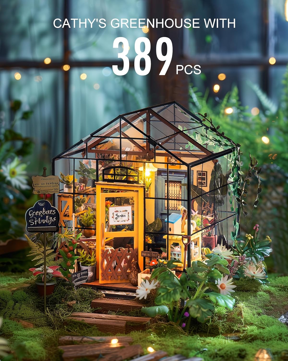Rolife DIY Miniature House - Greenhouse Cathy's Flower House DG104