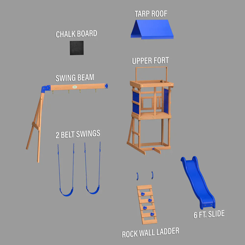 Backyard Discovery Aurora Wooden Cedar Swing Set