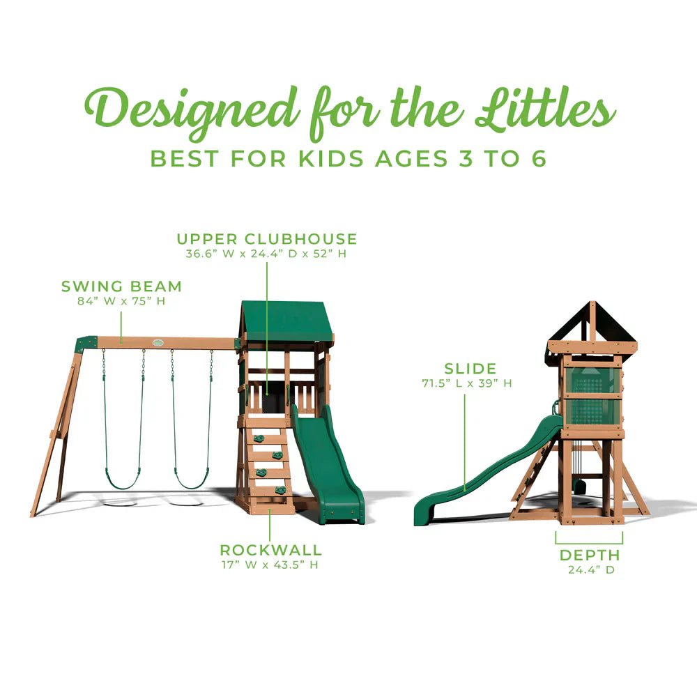 Backyard Discovery Buckley Hill Wooden Swing Set