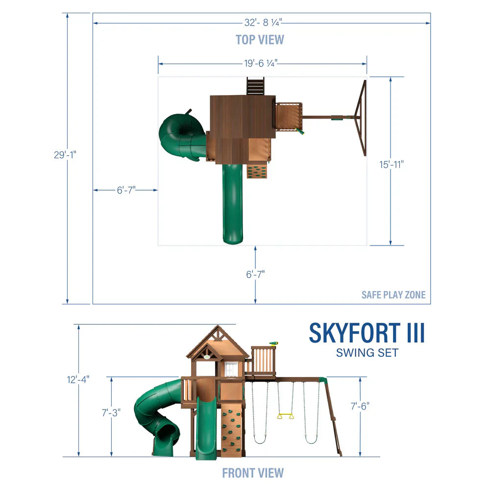 Backyard Discovery Skyfort III Swing Set