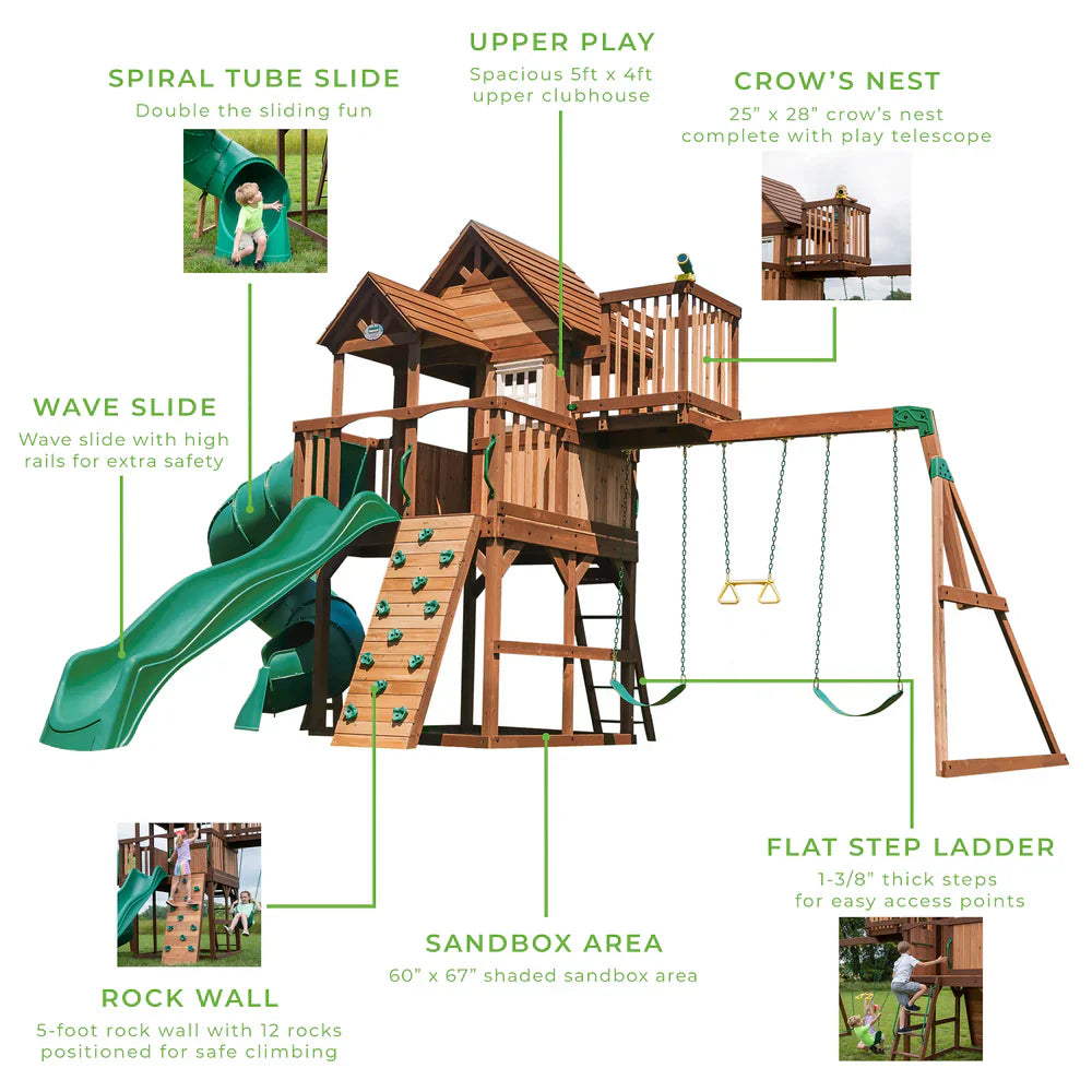 Backyard Discovery Skyfort III Swing Set