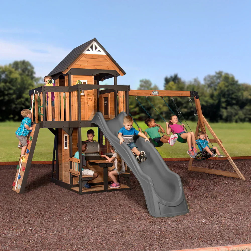 Backyard Discovery Canyon Creek All Cedar Wood Swing Set