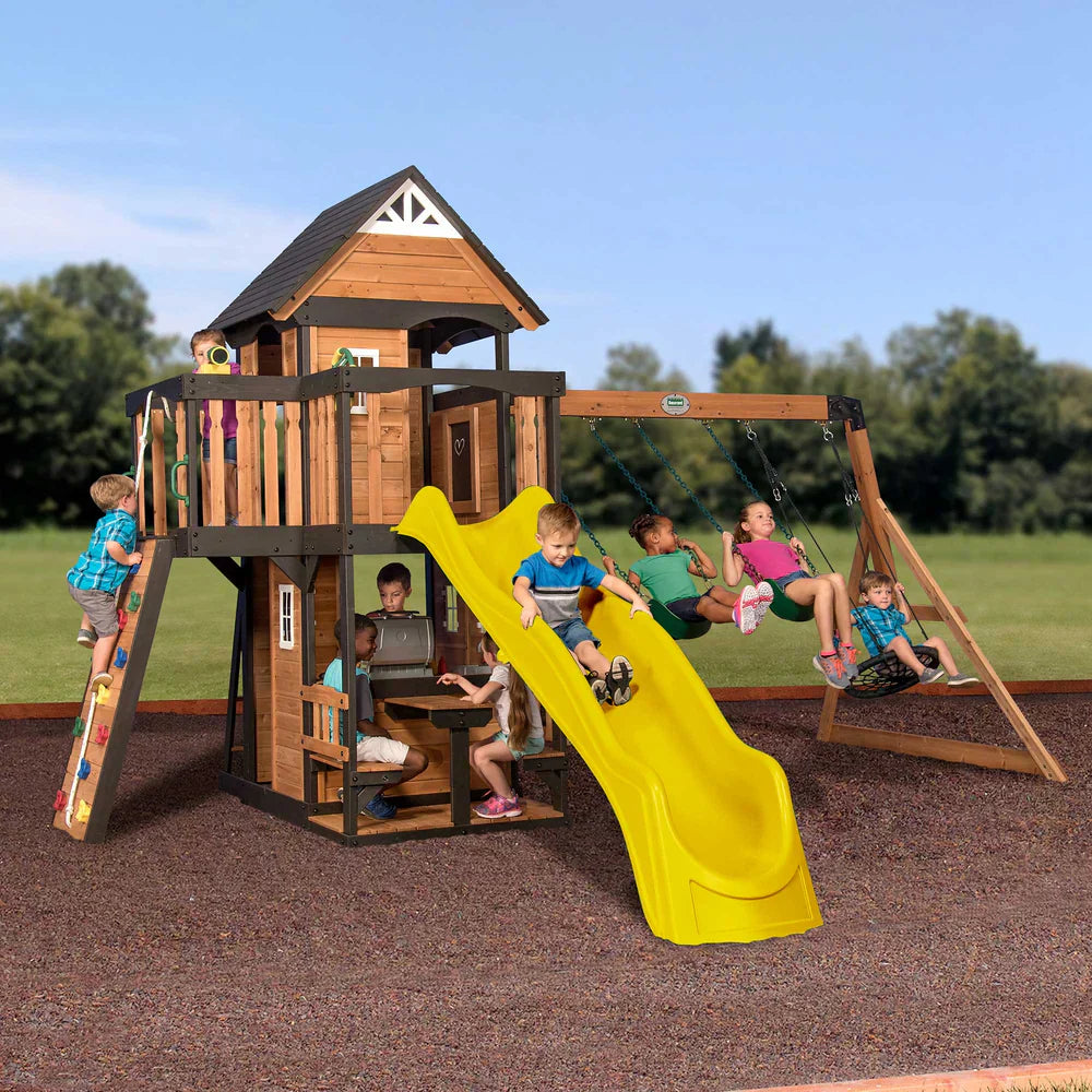 Backyard Discovery Canyon Creek All Cedar Wood Swing Set