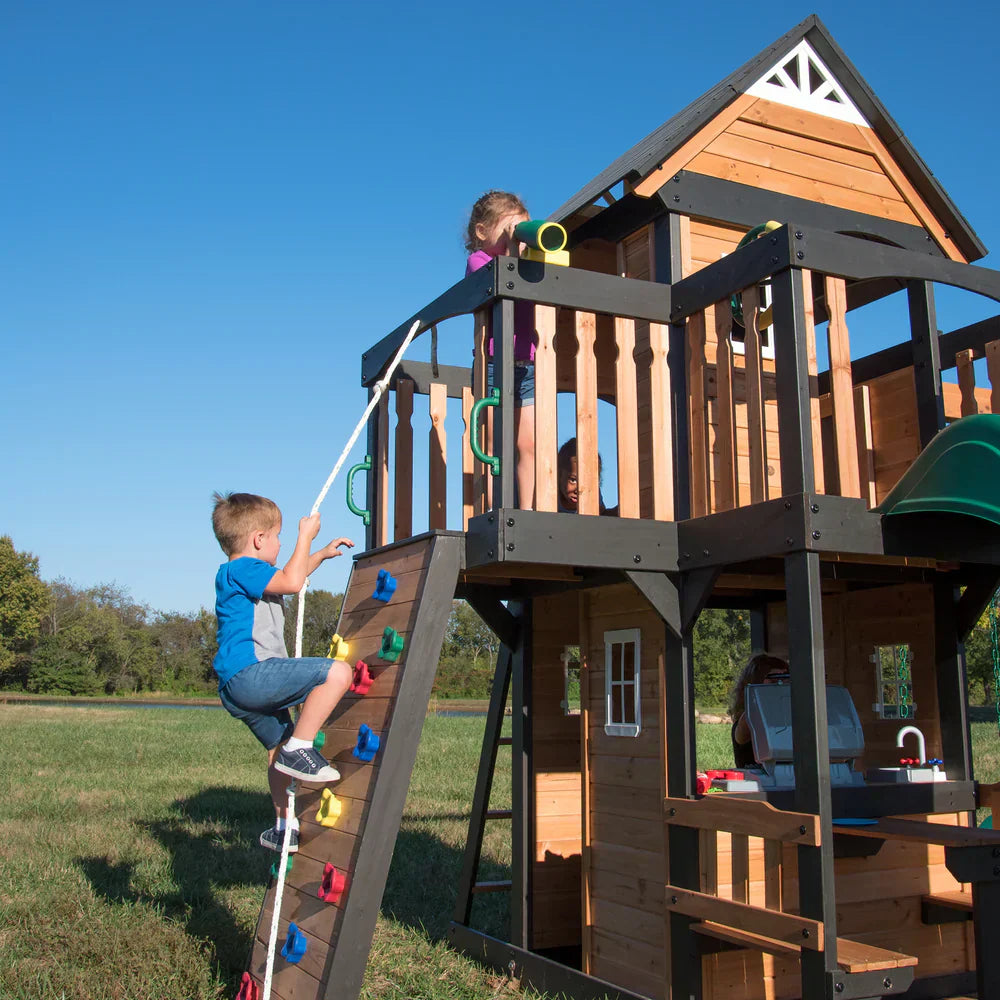 Backyard Discovery Canyon Creek All Cedar Wood Swing Set