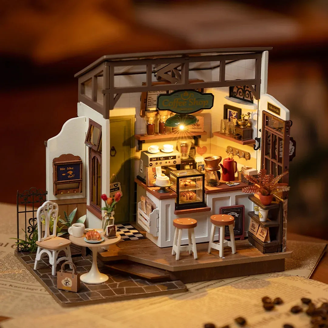 Rolife Dollhouses Café Miniature Wooden Doll House