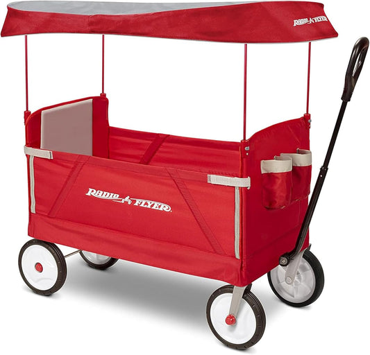 Radio Flyer 3 in 1 EZ Fold Wagon with Canopy