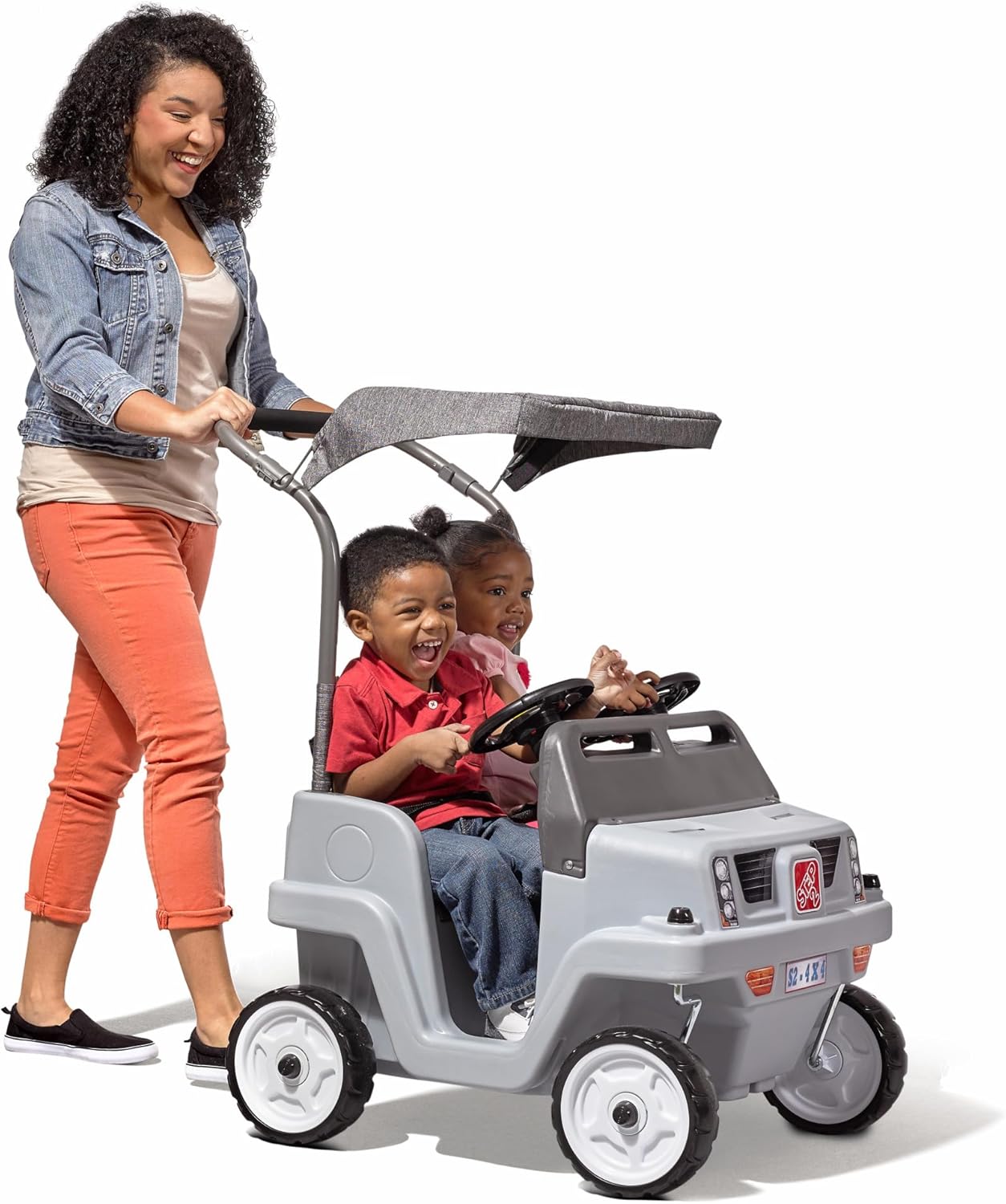 Step2 Side-by-Side Push Around SUV for Kids – Two-Seater Toddler Push Car