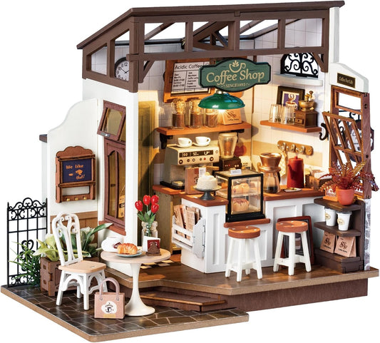 Rolife Dollhouses Café Miniature Wooden Doll House