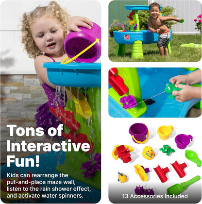 Step2 Rain Showers Splash Pond Water Table | Kids Water Play Table with 13Pc set