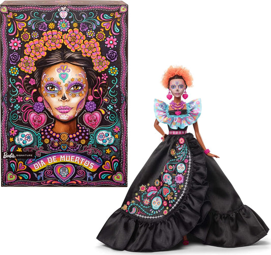 Barbie Signature Día De Muertos 2024 Collectible Doll in Ruffled Black Gown