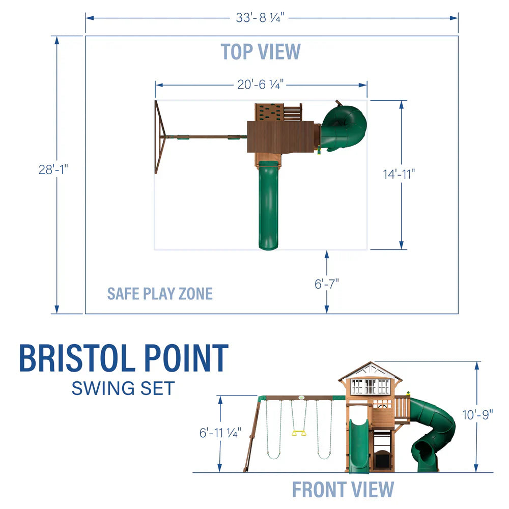 Backyard Discovery Bristol Point Cedar Swing Set/Playset