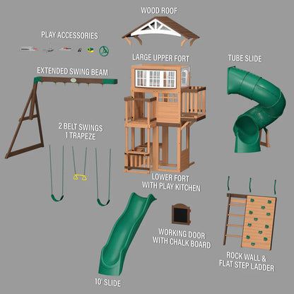 Backyard Discovery Bristol Point Cedar Swing Set/Playset