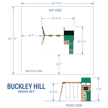 Backyard Discovery Buckley Hill Wooden Swing Set