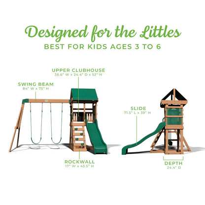 Backyard Discovery Buckley Hill Wooden Swing Set