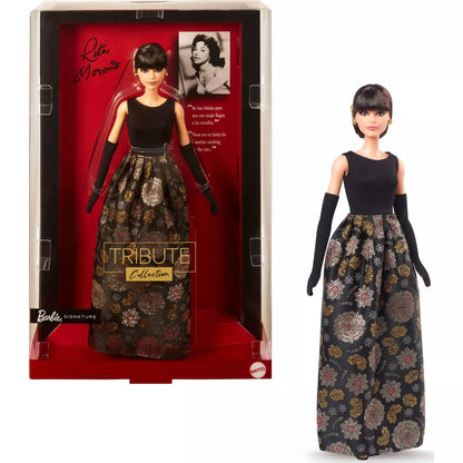 Barbie Tribute Collection Rita Moreno Collectible Doll in Black & Gold Gown