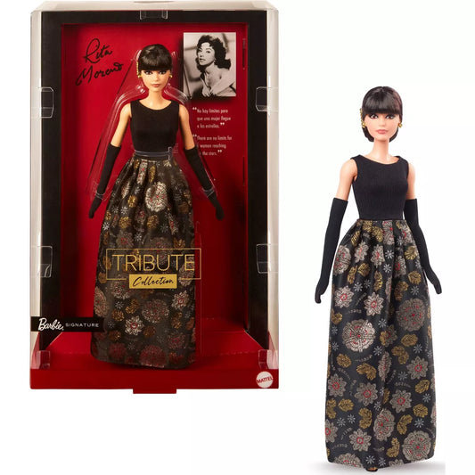 Barbie Tribute Collection Rita Moreno Collectible Doll in Black & Gold Gown