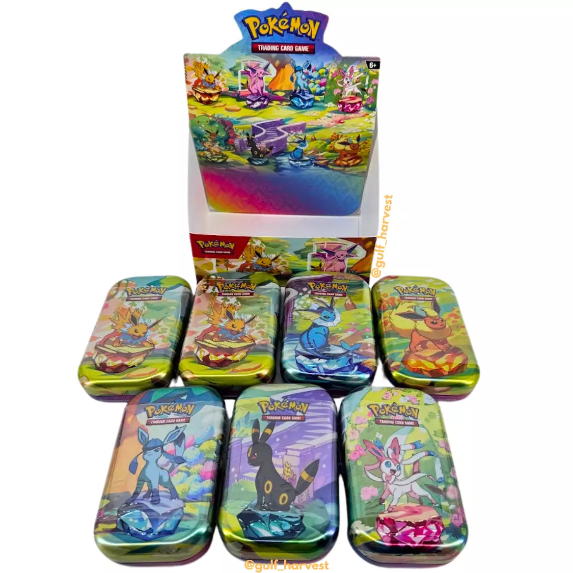 Pokémon Scarlet and Violet 8.5 Prismatic Evolutions Mini Tin